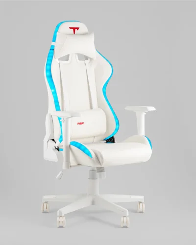 Кресло спортивное TopChairs GMM-080, белый УТ000039640 Stool Group, белый/экокожа, ножки/полимер/белый, размеры - *1330***740*680 фото 3