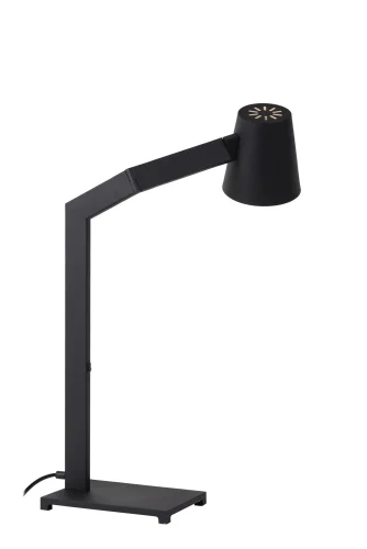 Настольная лампа MIZUKO 20610/01/30 Lucide чёрная 1 лампа, основание чёрное металл в стиле современный  фото 3