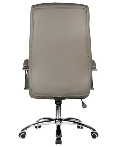 Офисное кресло для руководителей 117B-LMR BENJAMIN, цвет серый Dobrin, серый/экокожа, ножки/металл/хром, размеры - 1200*1270***670*670 фото 5