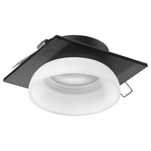 Светильник точечный Lirio 370723 Novotech чёрный белый 1 лампа, основание чёрное в стиле хай-тек современный 