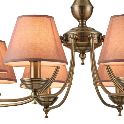 Люстра подвесная Allegory 1145/8PL Escada коричневая на 8 ламп, основание золотое в стиле классический  фото 3