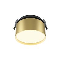 Светильник точечный LED Onda DL024-12W3K-BMG Maytoni матовый золото 1 лампа, основание матовое золото в стиле современный хай-тек круглый