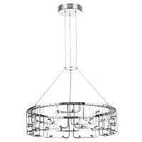 Светильник подвесной LED Zaha 7059/44L Odeon Light хром на 1 лампу, основание хром в стиле хай-тек 