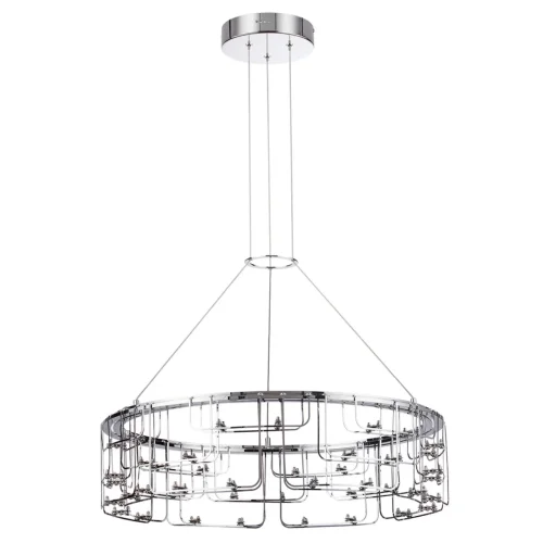 Светильник подвесной LED Zaha 7059/44L Odeon Light хром на 1 лампу, основание хром в стиле хай-тек 