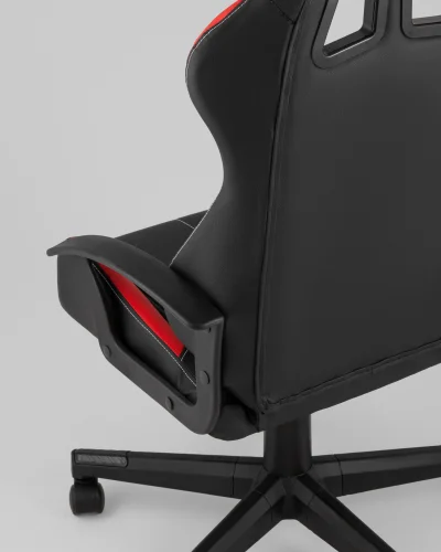 Кресло спортивное TopChairs Wyvern, черно-красный УТ000039486 Stool Group, чёрный красный/экокожа, ножки/полимер/чёрный, размеры - 1110*1210**** фото 3