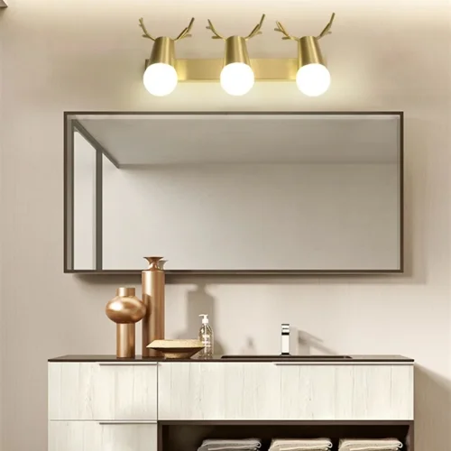 Бра DEER GOLD 151447-26 ImperiumLoft белый на 1 лампу, основание латунь в стиле современный лофт фото 3