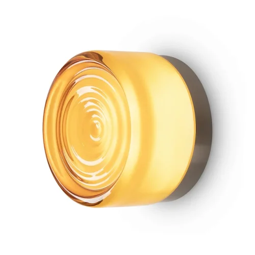 Бра LED Retro FR5603WL-L8YA1 Freya янтарный на 1 лампу, основание никель в стиле современный хай-тек 