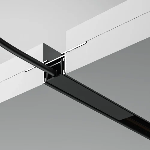 Шинопровод встраиваемый 2м под ГКЛ 12,5мм Magnetic track system Basity TRX172-122B Maytoni чёрный в стиле для светильников серии Magnetic track system Basity шинопровод basity магнитная фото 7