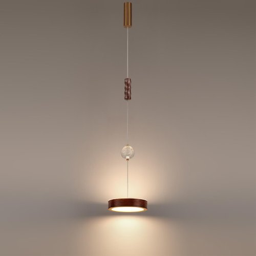 Светильник подвесной LED Riviera 5450/32LB Odeon Light белый на 1 лампу, основание латунь в стиле классический современный фото 4 Светильник подвесной LED Riviera 5450/32LB Odeon Light белый на 1 лампу, основание латунь в стиле классический современный фото 4