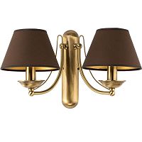 Бра N Abazur N-K-2(P/A) Kutek коричневый 2 лампы, основание бронзовое в стиле классический 