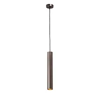 Светильник подвесной V4641-7/1S Vitaluce бронзовый коричневый 1 лампа, основание бронзовое в стиле арт-деко трубочки