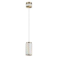Светильник подвесной LED Lulu 5454/5L Odeon Light белый на 1 лампу, основание античное бронза латунь в стиле современный скандинавский 
