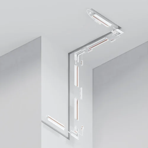 Шинопровод 2м низкопрофильный встраиваемый Magnetic track system Exility TRXM034-422W Maytoni белый в стиле хай-тек современный для светильников серии Magnetic track system Exility встраиваемый шинопровод exility тонкая магнитная фото 6