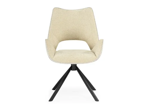 Стул на металлокаркасе Balaton 360 крутящийся beige / black 15840 Woodville, бежевый/шенилл, ножки/металл/чёрный, размеры - ****570*500мм фото 3 Стул на металлокаркасе Balaton 360 крутящийся beige / black 15840 Woodville, бежевый/шенилл, ножки/металл/чёрный, размеры - ****570*500мм фото 3