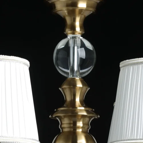 Люстра подвесная Сильвия 404010606 Chiaro белая на 6 ламп, основание латунь в стиле классический  фото 3