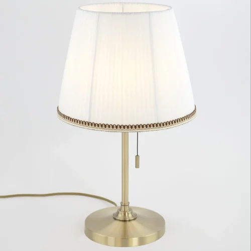 Настольная лампа Линц CL402730 Citilux белая 1 лампа, основание бронзовое металл в стиле классический прованс  фото 4