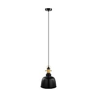 Cветильник подвесной лофт GILWELL 49839 Eglo чёрный бронзовый 1 лампа, основание чёрное бронзовое в стиле лофт 