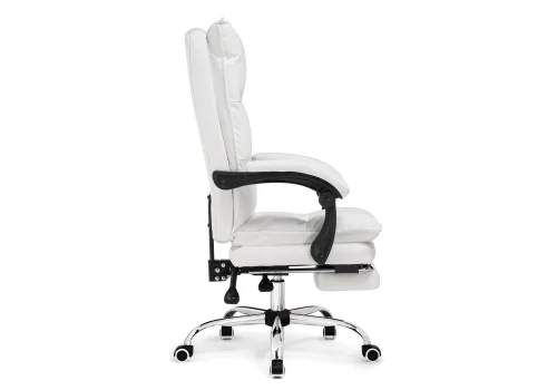 Компьютерное кресло Fantom white 15572 Woodville, белый/экокожа, ножки/металл/хром, размеры - *1240***610* фото 5