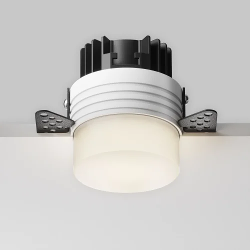 Светильник точечный LED Nude DL065-12W4K-TRS-W Maytoni белый на 1 лампу, основание белое в стиле современный хай-тек круглый для затирки фото 4