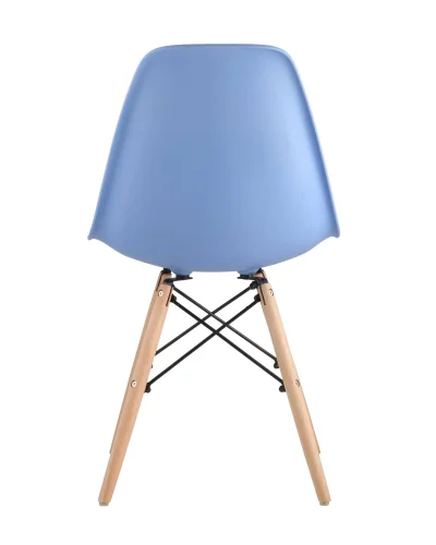 Cтул Ееймс, голубой, 4шт./уП. (набор) УТ000005351 Stool Group, голубой/пластик, ножки/дерево/коричневый, размеры - ****460*530 фото 2