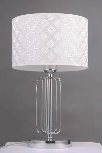 Настольная лампа Fillippo VL1983N01 Vele Luce белая на 1 лампу, основание хром металл в стиле прованс фото 3