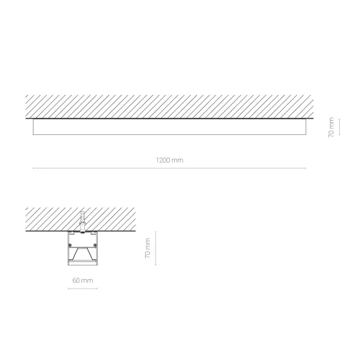 Светильник офисный потолочный LED Office Pro Led 10208-NW Nowodvorski размеры *60*1200 мм, тёплый белый 3000К, 3490 лм, мощность 31 вт, на 12 кв.м фото 3