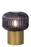 Настольная лампа Jany 78595/01/02 Lucide чёрная 1 лампа, основание матовое золото латунь металл в стиле современный винтаж 