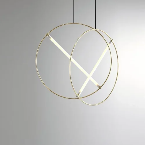 Светильник подвесной RESIST LED B D90 204149-26 ImperiumLoft белый на 1 лампу, основание золотое в стиле современный фото 3