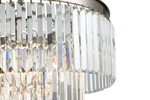 Люстра подвесная Triumph 7383/8P NIC iLamp прозрачная на 8 ламп, основание никель в стиле американский современный  фото 3
