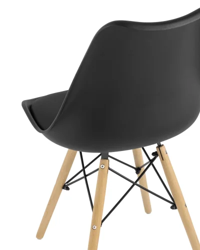 Стул Freames, черный УТ000025482 Stool Group, чёрный/экокожа, ножки/дерево/бежевый, размеры - ****480*430 фото 5