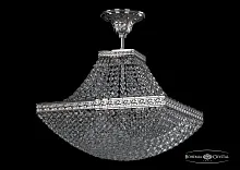 Люстра потолочная хрустальная 19322/H1/35IV Ni Bohemia Ivele Crystal прозрачная на 6 ламп, основание никель в стиле классический sp