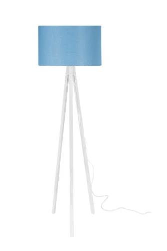 Торшер Sarah TL1618S-01WB Toplight на треноге голубой 1 лампа, основание белое в стиле современный
