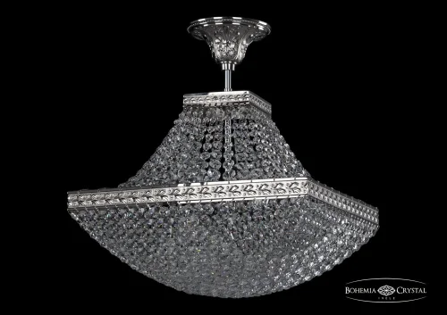 Люстра потолочная хрустальная 19322/H1/35IV Ni Bohemia Ivele Crystal прозрачная на 6 ламп, основание никель в стиле классический sp