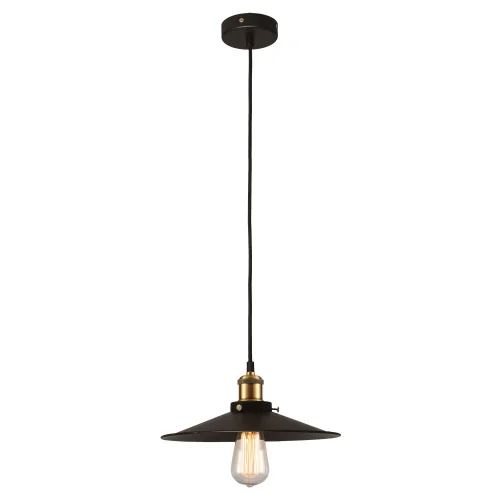 Светильник подвесной лофт LSP-9601 Lussole чёрный 1 лампа, основание чёрное бронзовое в стиле лофт  фото 2