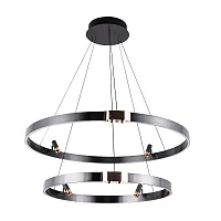 Светильник подвесной LED Cesare A1993SP-64BK Arte Lamp чёрный на 1 лампу, основание чёрное в стиле минимализм хай-тек современный кольца