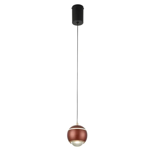Светильник подвесной LED CARO SP LED RED Crystal Lux красный 1 лампа, основание чёрное в стиле современный шар фото 2