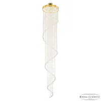Люстра каскадная хрустальная 83131/50IV-260 G Bohemia Ivele Crystal прозрачная на 9 ламп, основание золотое в стиле классика модерн r
