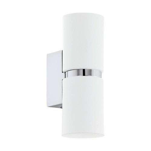 Бра LED PASSA 95368 Eglo белый на 2 лампы, основание белое серое хром в стиле современный минимализм 