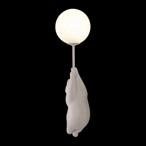 Бра Teddy 10030W-D LOFT IT белый на 1 лампа, основание белое в стиле современный животные шар фото 6