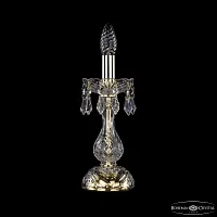 Настольная лампа 1403L/1-27 G Bohemia Ivele Crystal без плафона 1 лампа, основание золотое металл хрусталь в стиле классика sp