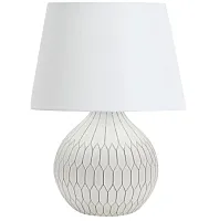 Настольная лампа Ribolla OML-16604-01 Omnilux белая 1 лампа, основание белое керамика металл в стиле кантри прованс современный 