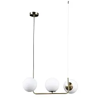 Светильник подвесной Avetrana OML-66603-03 Omnilux белый 3 лампы, основание бронзовое в стиле современный шар