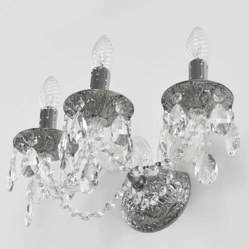 Бра AL16302B/3/141 CG Bohemia Ivele Crystal без плафона на 3 лампы, основание никель в стиле классический sp фото 2