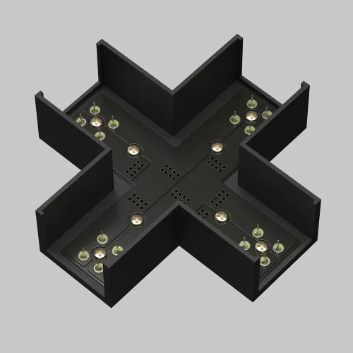 Коннектор питания X-образный Magnetic track system Elasity TRA160CX-11B Maytoni чёрный в стиле для светильников серии Magnetic track system Elasity elasity гибкая