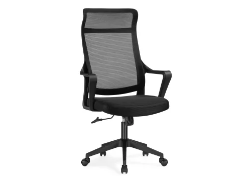 Компьютерное кресло Rino black 15630 Woodville, чёрный/сетка, ножки/пластик/чёрный, размеры - *1260***660*700