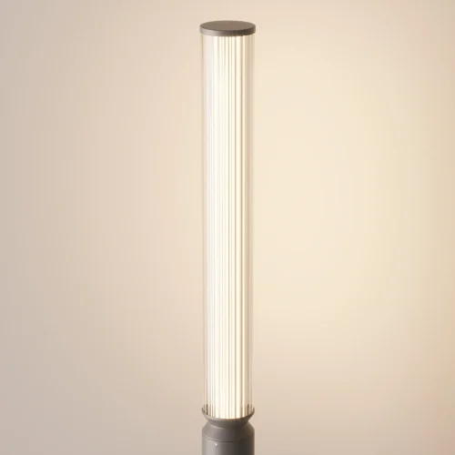 Парковый светильник LED Lit O593FL-L20GF3K Maytoni уличный IP65 графит на 1 лампу, плафон белый в стиле современный хай-тек LED фото 11