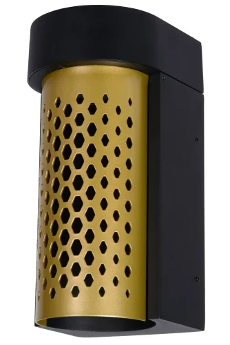 Настенный светильник LED Kiran 45800/10/02 Lucide уличный IP65 чёрный 1 лампа, плафон матовый золото латунь в стиле современный LED фото 2