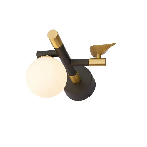 Бра LED Sparrow 4324-1W Favourite белый на 1 лампу, основание чёрное в стиле современный 
