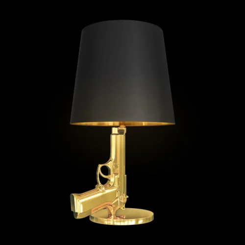 Настольная лампа Arsenal 10136/A LOFT IT чёрная 1 лампа, основание золотое смола в стиле арт-деко  фото 2