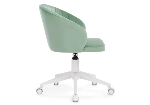 Компьютерное кресло Пард confetti aquamarine 464233 Woodville, зелёный/велюр, ножки/пластик/белый, размеры - *870***590*600 фото 4